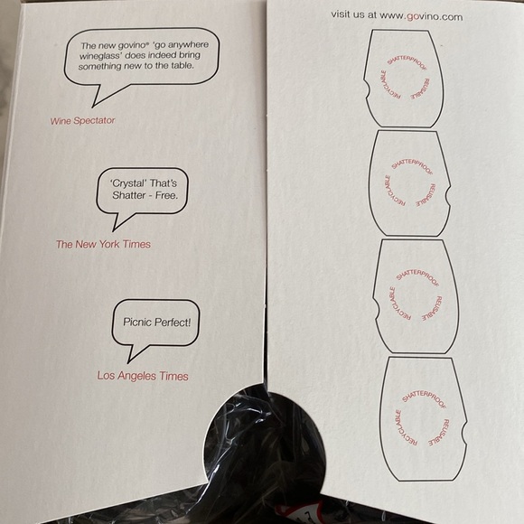 govino Go Anywhere Wine Glasses Set of 4 - Picture 3 of 6